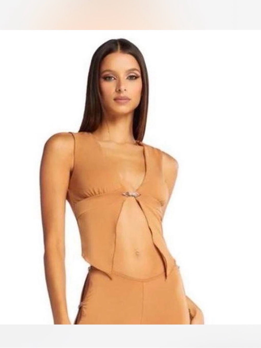 I.AM.GIA Camel Cutout Tank with Front Ring